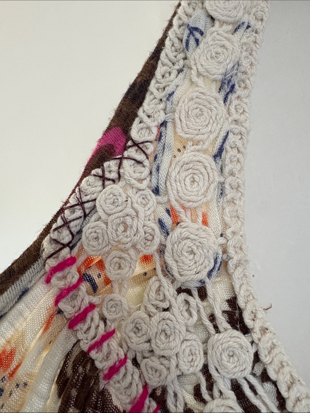 FRee people Boho Crochet-Detail Multicolor Women's beach dress Dress - L - Picture 8 of 14